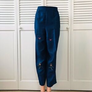 2/$25 SAG HARBOR Blue Embroidered Pants Size 14
